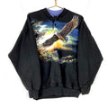 Vintage Wildlife Sweatshirt Henley Size Large Black Eagle All Over Print Sweatshirt – Premium Graphic · Trending Graphic Apparel