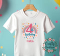 4th Birthday Tshirt Girls Number 4 Shirt Girl Birthday T shirt I Am 4 Tee 4th Birthday PJs Personalised Gift Idea Four Pajamas 1266 Graphic Tee – Aesthetic Look · Must-Have Style