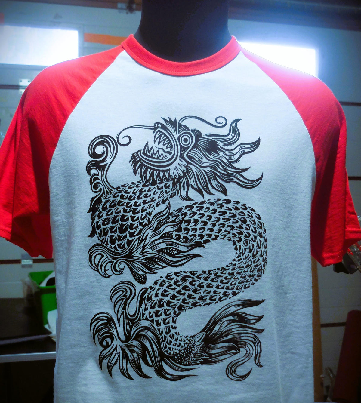 DRAGON old chinese image large print baseball t shirt Graphic Tee – Easygoing Wear · Trending Graphic Apparel
