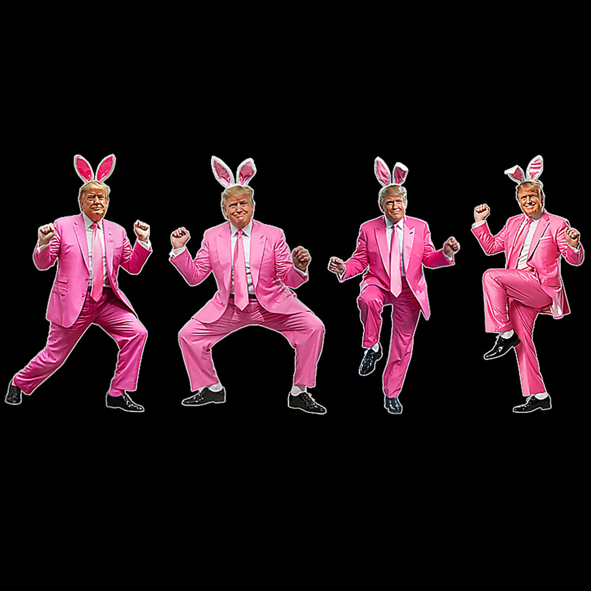 Cute Trump Easter Bunny DanceFunny Trump Easter Day PngTrump EasterEaster BunnyFunny TrumpTrump PngEaster PngBunny DanceCute Trump Graphic Tee – Easygoing Wear · Top Pick For Any Outfit