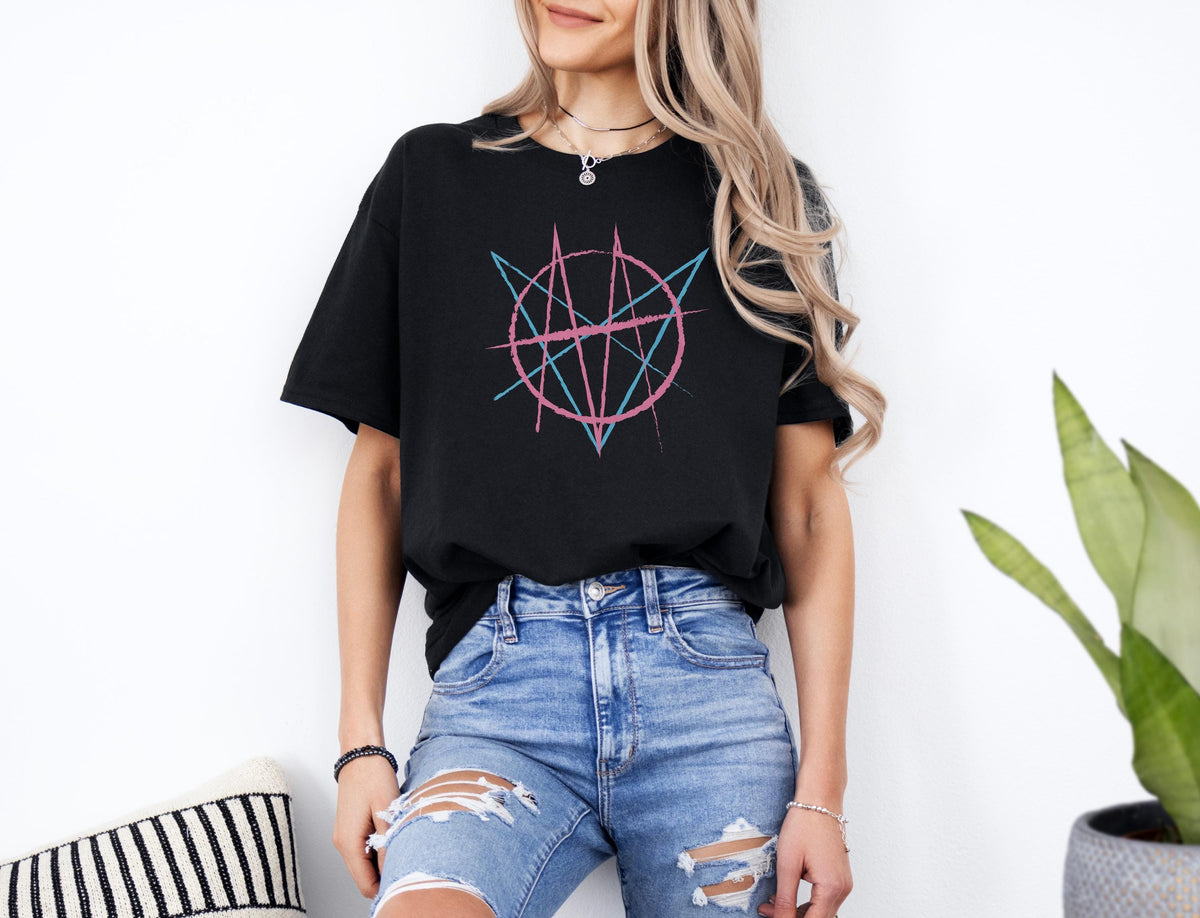 Mystic Star Symbol T Shirt Grunge Aesthetic Graphic Tee Witchy Boho Goth Shirt Occult Pentagram Tee Graphic Tee – Warm & Stylish · Trending Graphic Apparel