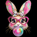 Happy Easter Bunny PNGCoquette Bow Brushstroke Design for Girls And KidsEaster BunnyBunny PngCoquette BowEaster KidsBrushstroke Art Graphic Tee – Easygoing Wear · Must-Have Style