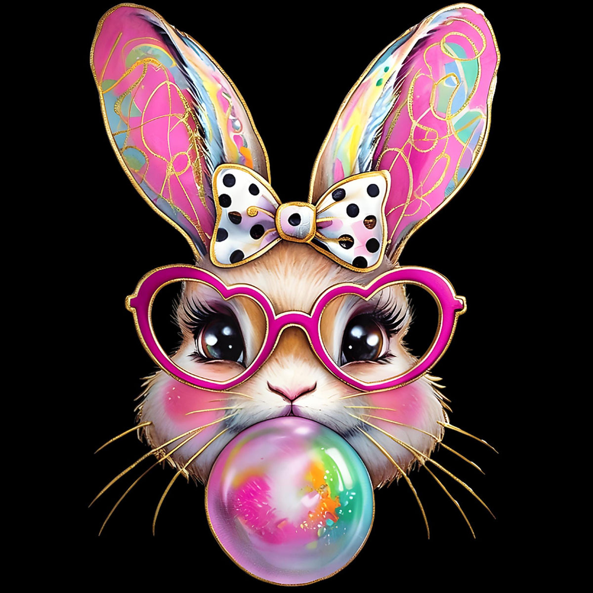 Happy Easter Bunny PNGCoquette Bow Brushstroke Design for Girls And KidsEaster BunnyBunny PngCoquette BowEaster KidsBrushstroke Art Graphic Tee – Easygoing Wear · Must-Have Style