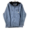 Carhartt Shirt Jacket Size Large Grey Hooded Snap Button Rain Defender Graphic Tee – Fan Favorite · Great Gift For Fans