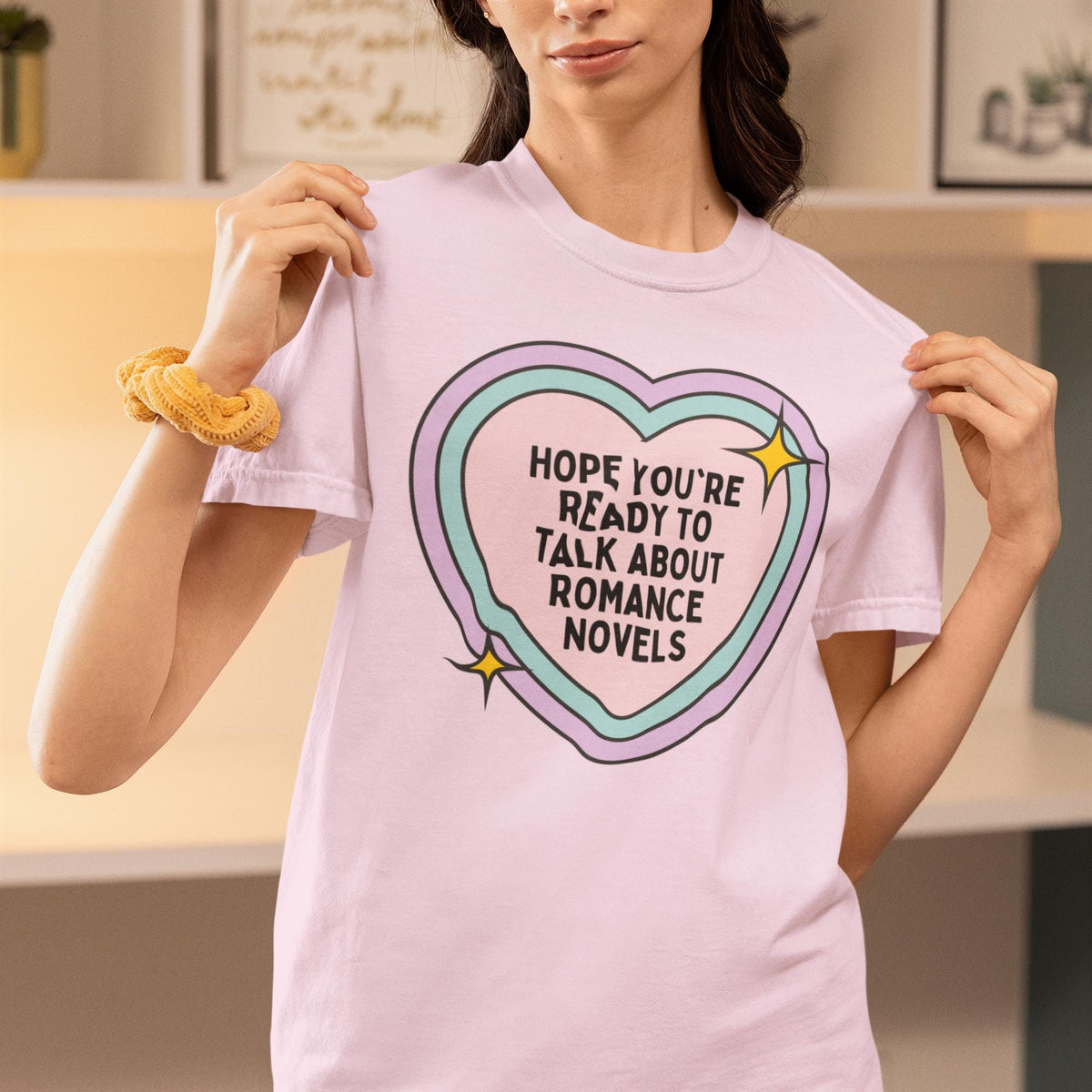 Romance Reader Tee Shirt for Bookworm Who Loves Romance Novels Funny Saying Book Lover Gift Idea Matching Romance Book TShirt for Readers Graphic Tee – Easygoing Wear · Perfect For Daily Wear