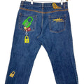Y2K Miskeen Originals Denim Jean Size 38 Blue Baggy Embroidered Streetwear Tote Bag – Feel-Good Design · Top Pick For Any Outfit