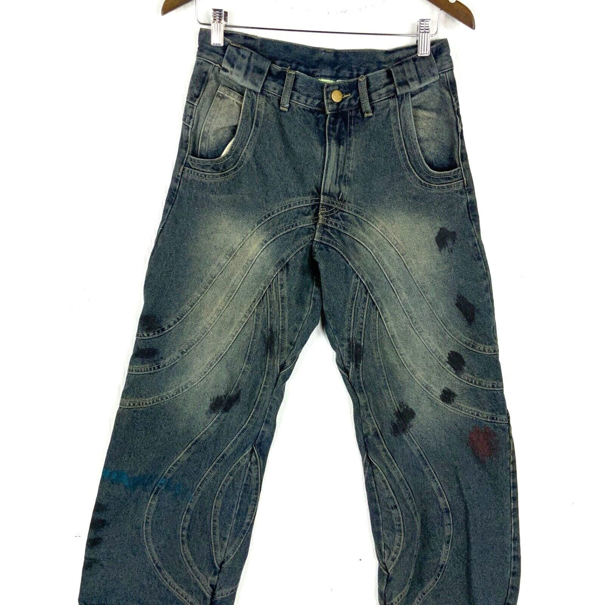 Vintage Y2K Denim Jean Size 29x28 Blue Baggy Distressed Streetwear Tote Bag – Feel-Good Design · Must-Have Style