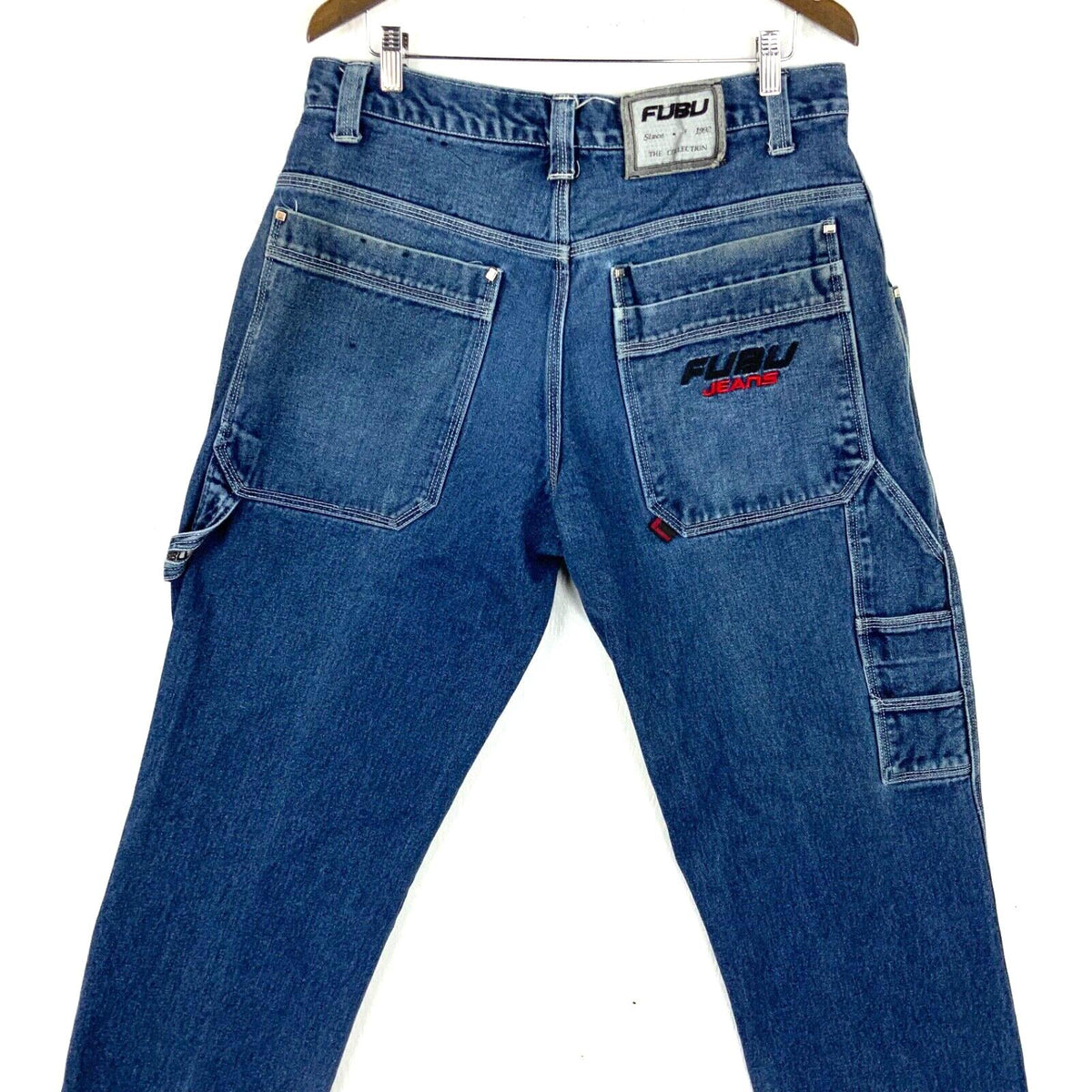 Vintage Fubu Denim Jean Size 36x34 Blue Straight Baggy Hip Hop Streetwear Y2K Tote Bag – Easygoing Wear · Trending Graphic Apparel