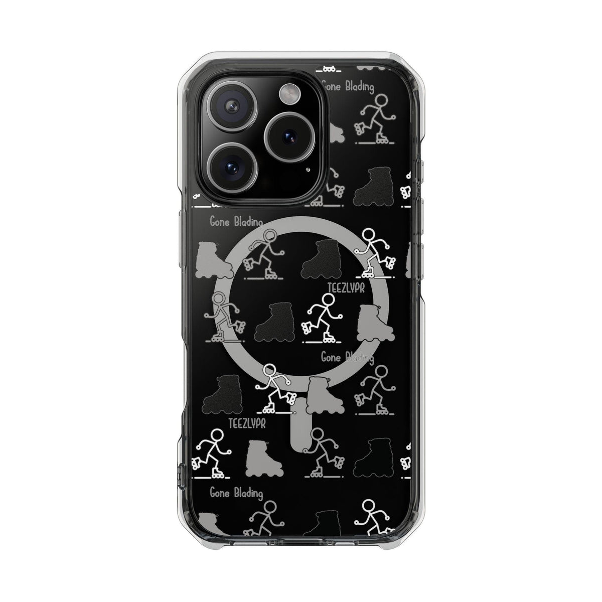 Gone Blading phone case compatible with iPhone 16 15 14 Roller Blade pattern phone cover funny rollerskate phone case Magnetic Clear case Graphic Tee – Feel-Good Design · Top Pick For Any Outfit