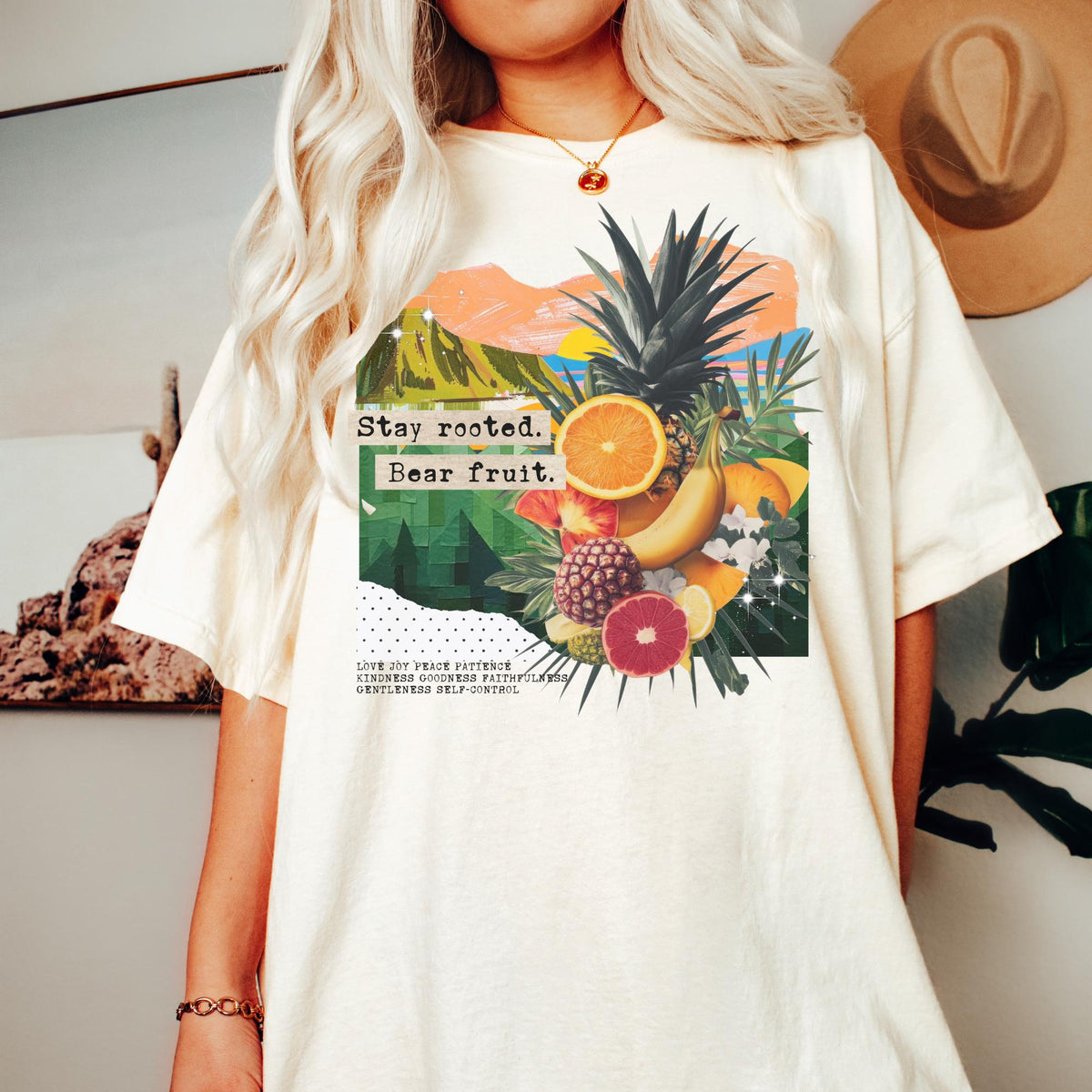 Stay Rooted Bear Fruit Boho Christian Shirt Christian Fruit Shirt Christian Tee Christian Apparel Faith Christian Clothing Christian Gift Graphic Tee – Easygoing Wear · Must-Have Style