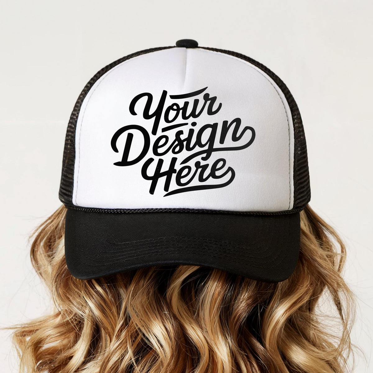 Trucker Cap Mockup Printify Otto Foam Black Trucker Hat Mockup Mesh Hat Mockup Black White Trendy Mockup Best POD Custom Foam Hat Mockup Graphic Tee – Bold Style · Trending Graphic Apparel