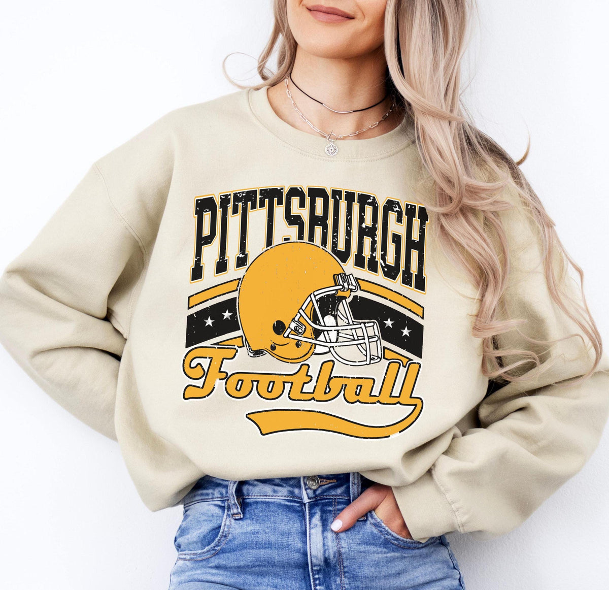 Vintage Pittsburgh Football Crewneck Retro Pittsburgh Football Sweatshirt Unisex Game Day Shirt Pittsburgh Sports Fan Trendy Football Gift Sweatshirt – Feel-Good Design · Perfect For Daily Wear