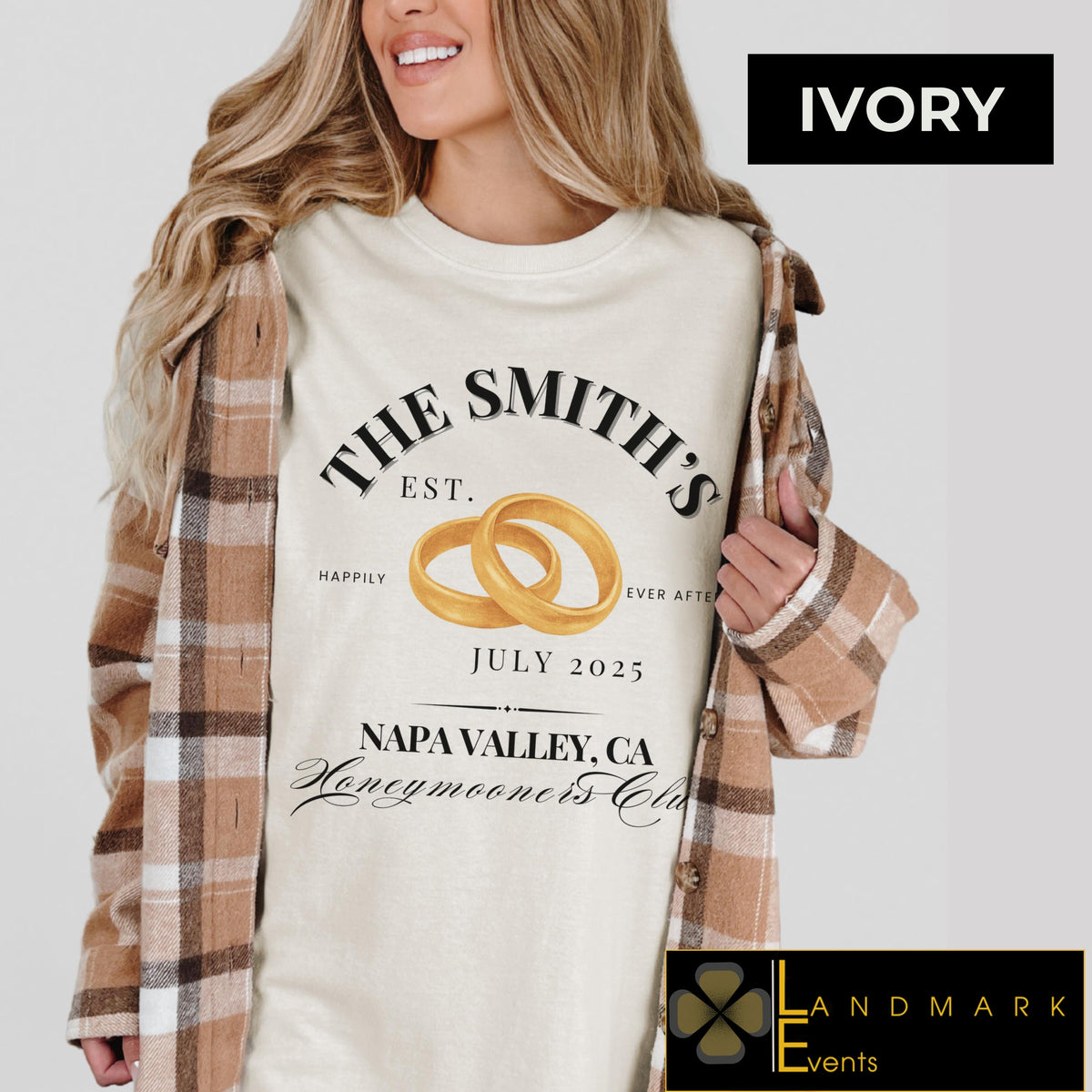 Custom Wedding T shirt 1717 Personalized Adult Unisex Shirt Customized Newlyweds Top Rings Graphic Tee Honeymoon TShirt Graphic Tee – Easygoing Wear · Perfect For Daily Wear