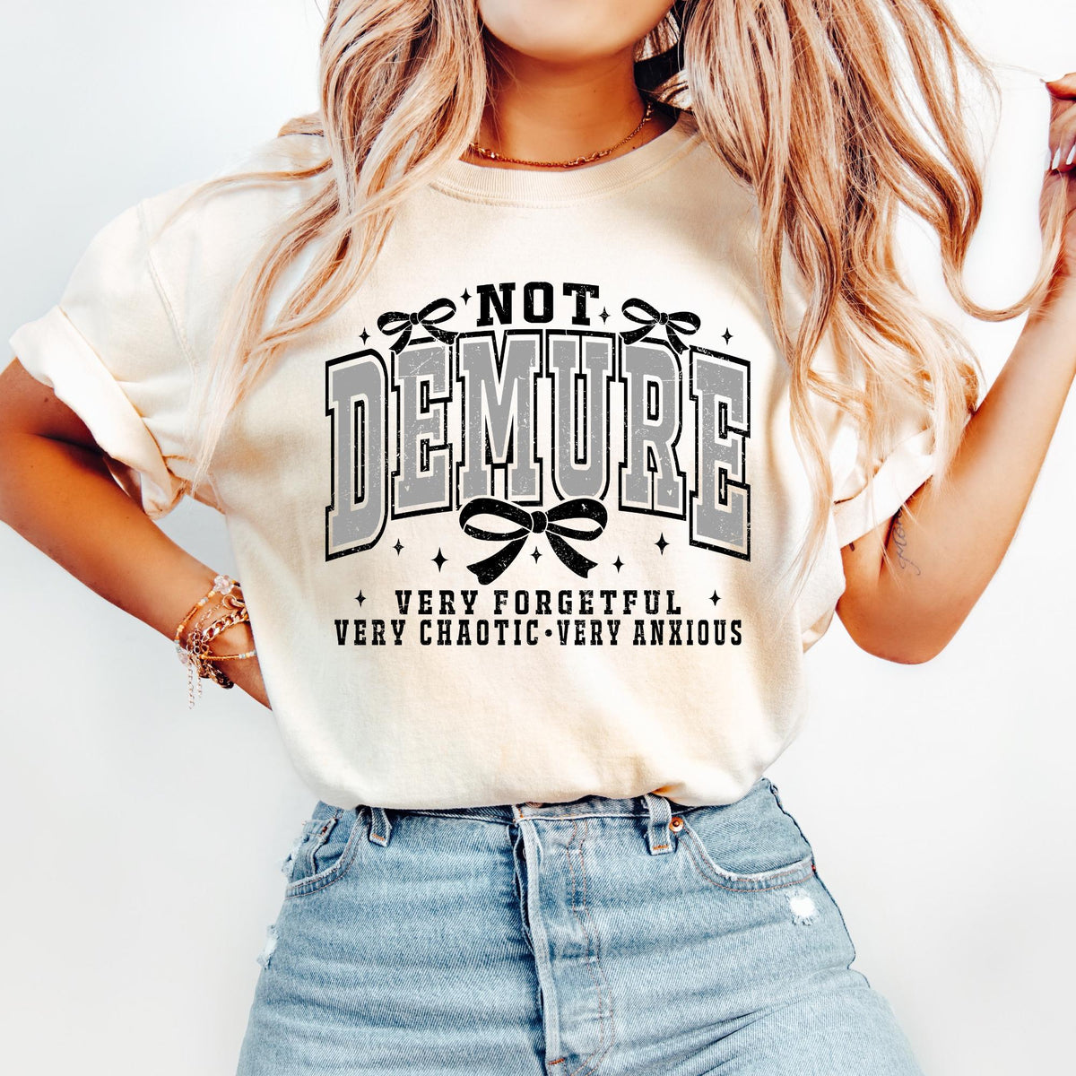 Not Demure Sassy Shirt Retro Grunge Shirt Sarcastic Shirt Trendy Tee Graphic Tee – Bold Style · Trending Graphic Apparel