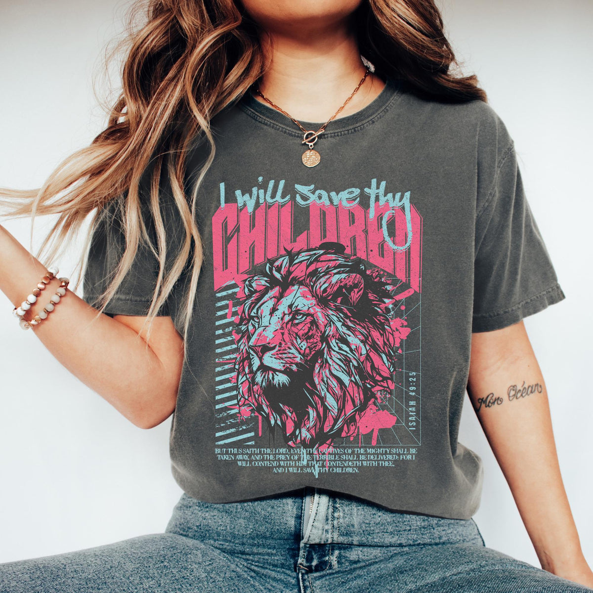 Lion Christian Tee Christian Apparel Jesus is King Faith Clothing Christian TShirt Christian Gift Praise Him Shirt Graphic Tee – Fan Favorite · Top Pick For Any Outfit