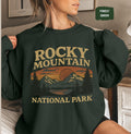 Retro Rocky Mountain National Park Sweatshirt Vintage National Park Jumper Mountain Range Crewneck Outdoor Adventure Pullover Nature Sweatshirt – Fan Favorite · High-Quality Print