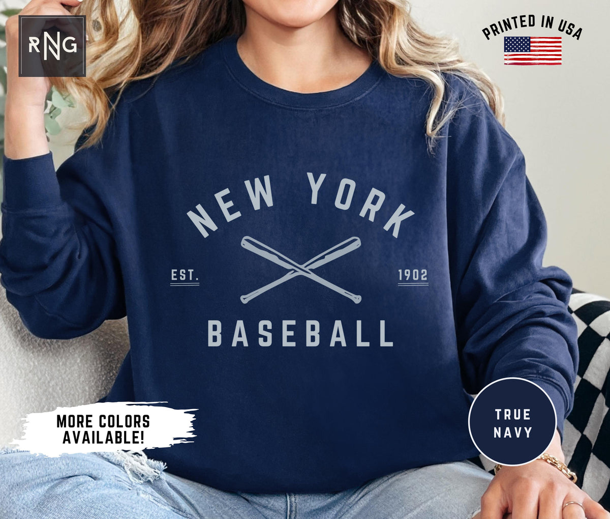 New York Baseball Sweatshirt Yankees Baseball Sweatshirt Retro Yankees Baseball Sweatshirt New York Sports Fan Apparel Yankees Gift Sweatshirt – Warm & Stylish · Top Pick For Any Outfit