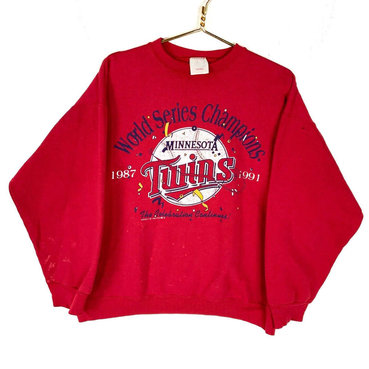Vintage Minnesota Twins Sweatshirt XL Red Made In Usa Mlb 1991 World Champs 90s Sweatshirt – Bold Style · Must-Have Style