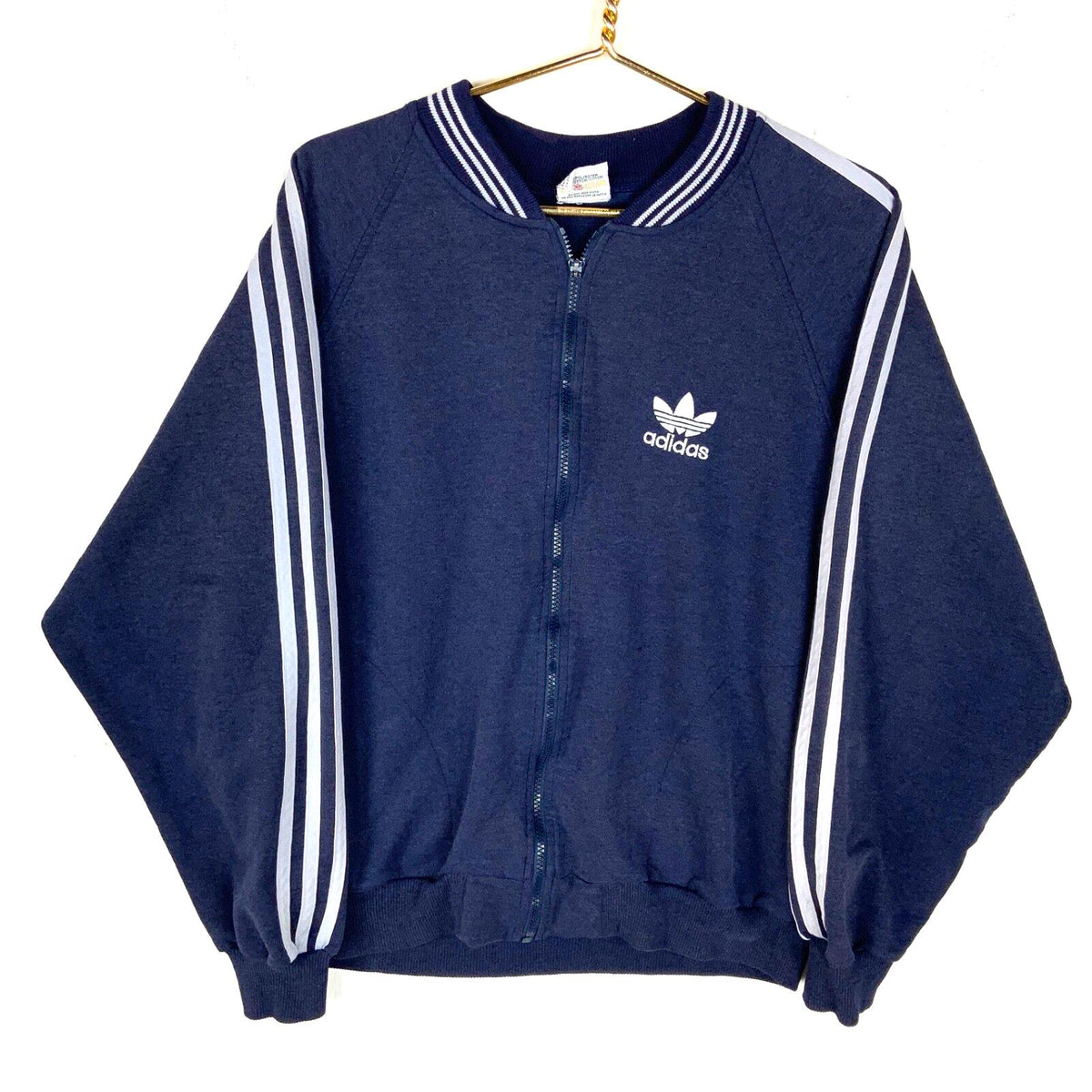 Vintage Adidas Trefoil Track Sweatshirt Medium Blue Made In Canada Full Zip 90s Sweatshirt – Bold Style · Top Pick For Any Outfit