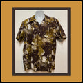 HS079 Vintage 195039s6039s cotton tiki Hawaiian shirt by Andrade Size X large Graphic Tee – Aesthetic Look · Must-Have Style