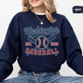 Vintage Washington Baseball Sweatshirt Retro Baseball DC Team Crewneck National Sports Fan Apparel Classic League Jumper Gift for Fan Sweatshirt – Warm & Stylish · High-Quality Print