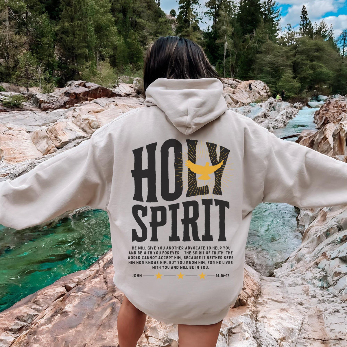 Holy Spirit Bible Verse Sweatshirt Christian Merch Sweatshirt Shirt Christian Apparel Jesus Apparel Christian Streetwear Sweatshirt – Cozy Vibes · High-Quality Print