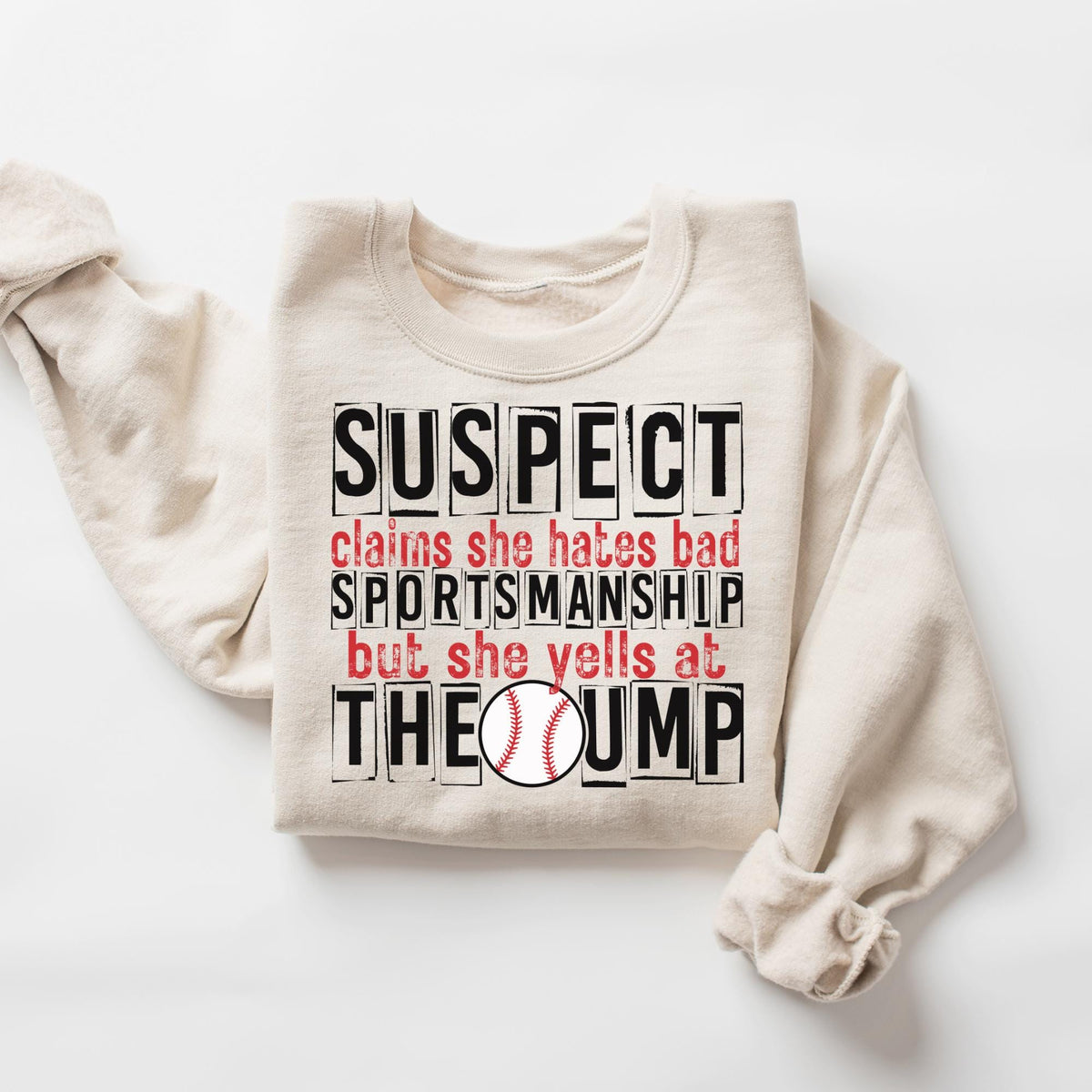 Suspect Claims Baseball Sweatshirt Baseball Mom Baseball Mama Baseball Sweater Baseball Sweatshirt Gift for Mom Baseball Mom Gift Sweatshirt – Soft Feel · Perfect For Daily Wear