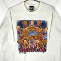 Vintage Chicago Bulls 6 Time Champions Tshirt 2XL White 1998 Nba Double Sided Graphic Tee – Aesthetic Look · Trending Graphic Apparel