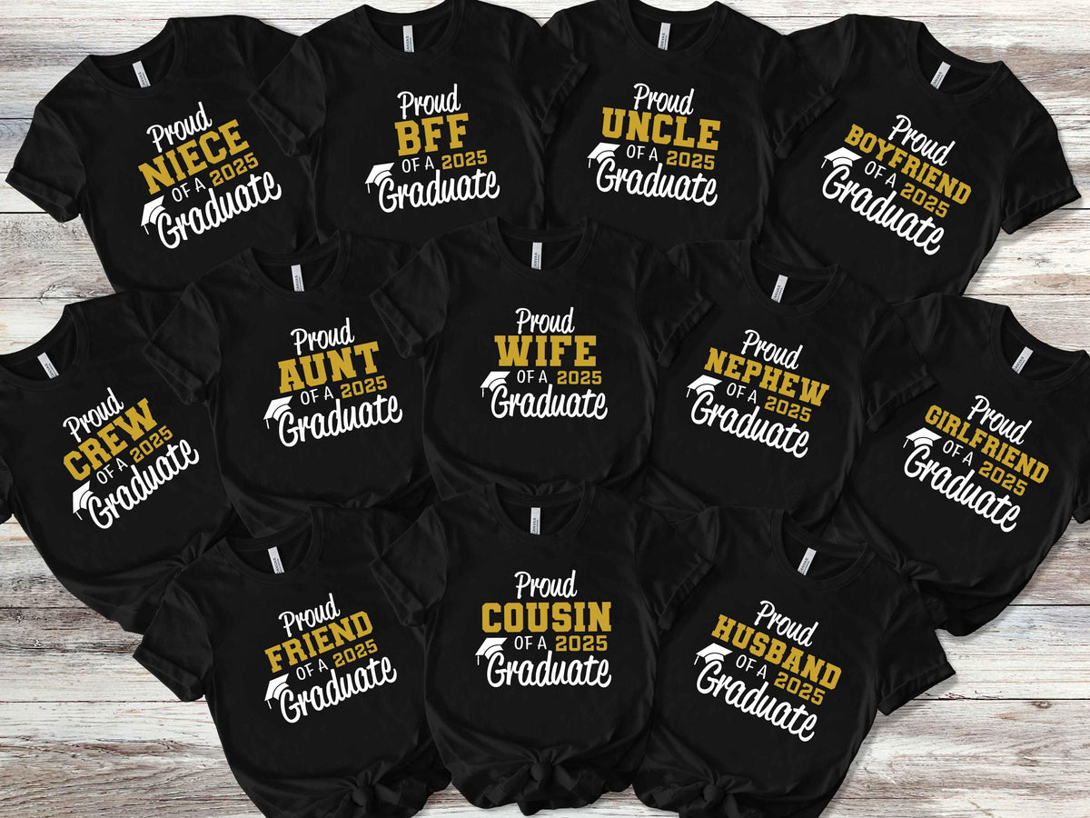 Personalized Proud Graduate 2025 Family Matching Shirt Custom Photo Graduation Family Shirts Custom Graduation Family Matching 2025 Shir Graphic Tee – Easygoing Wear · Great Gift For Fans