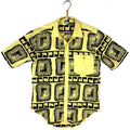 Vintage Ocean Pacific Shirt Medium Yellow Short Sleeve Button Up Pattern Graphic Tee – Aesthetic Look · Great Gift For Fans