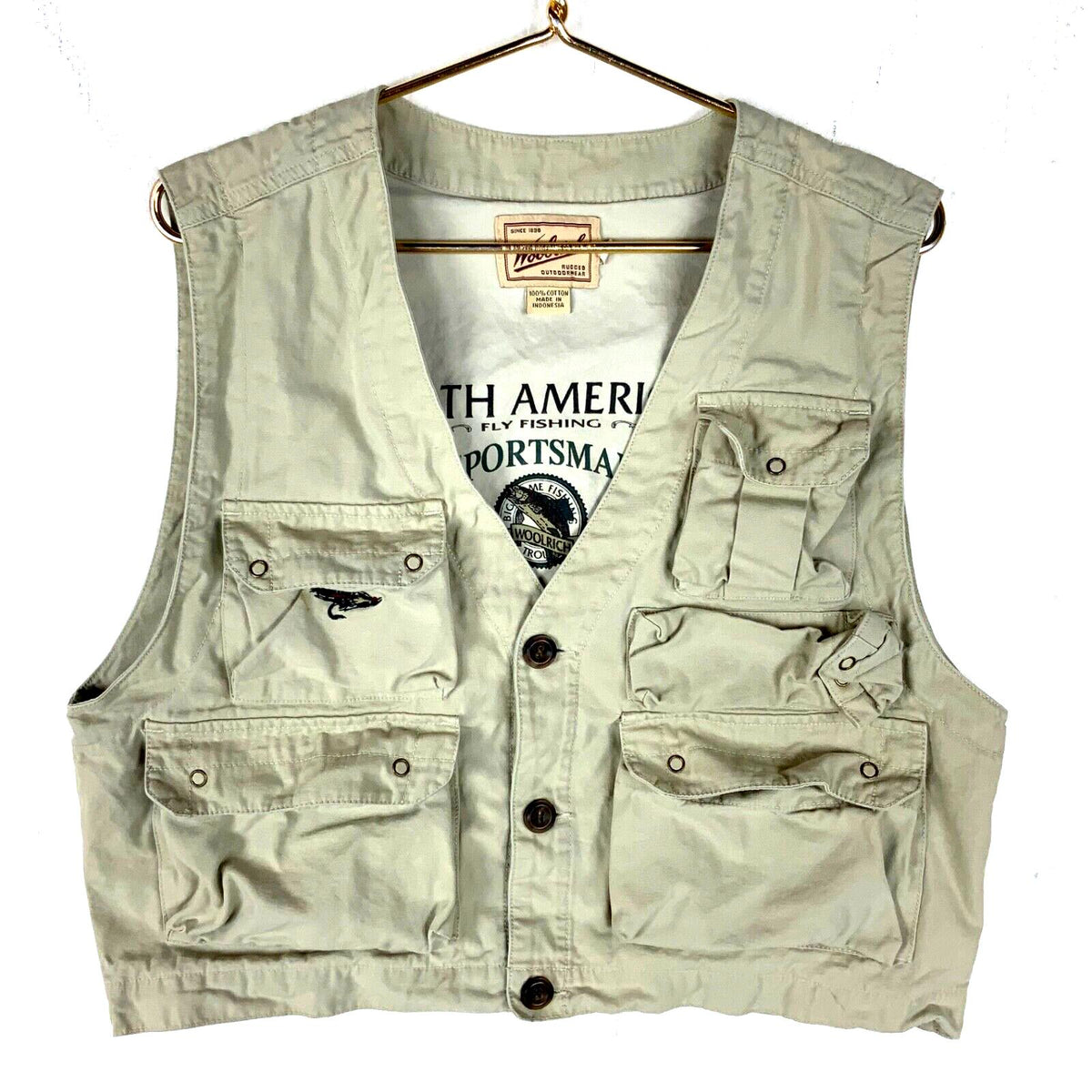 Vintage Woolrich Fishing Vest Medium Beige Utility Outerwear 90s Graphic Tee – Soft Feel · Perfect For Daily Wear