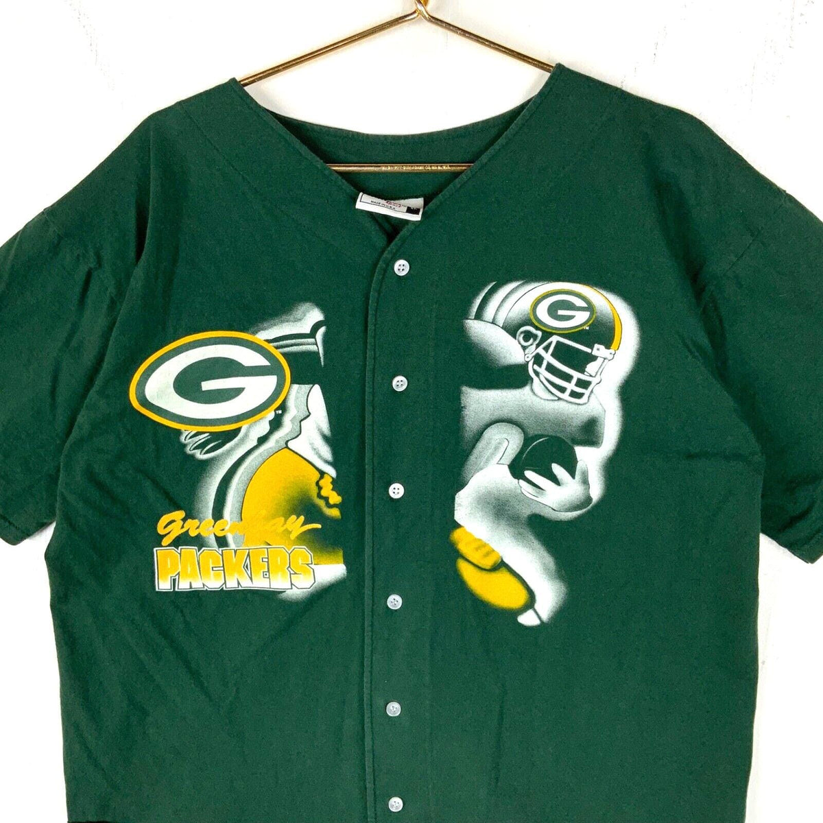 Vintage Green Bay Packers Baseball Jersey Shirt Size XL Made In Usa Nfl 90s Jersey – Cozy Vibes · Must-Have Style