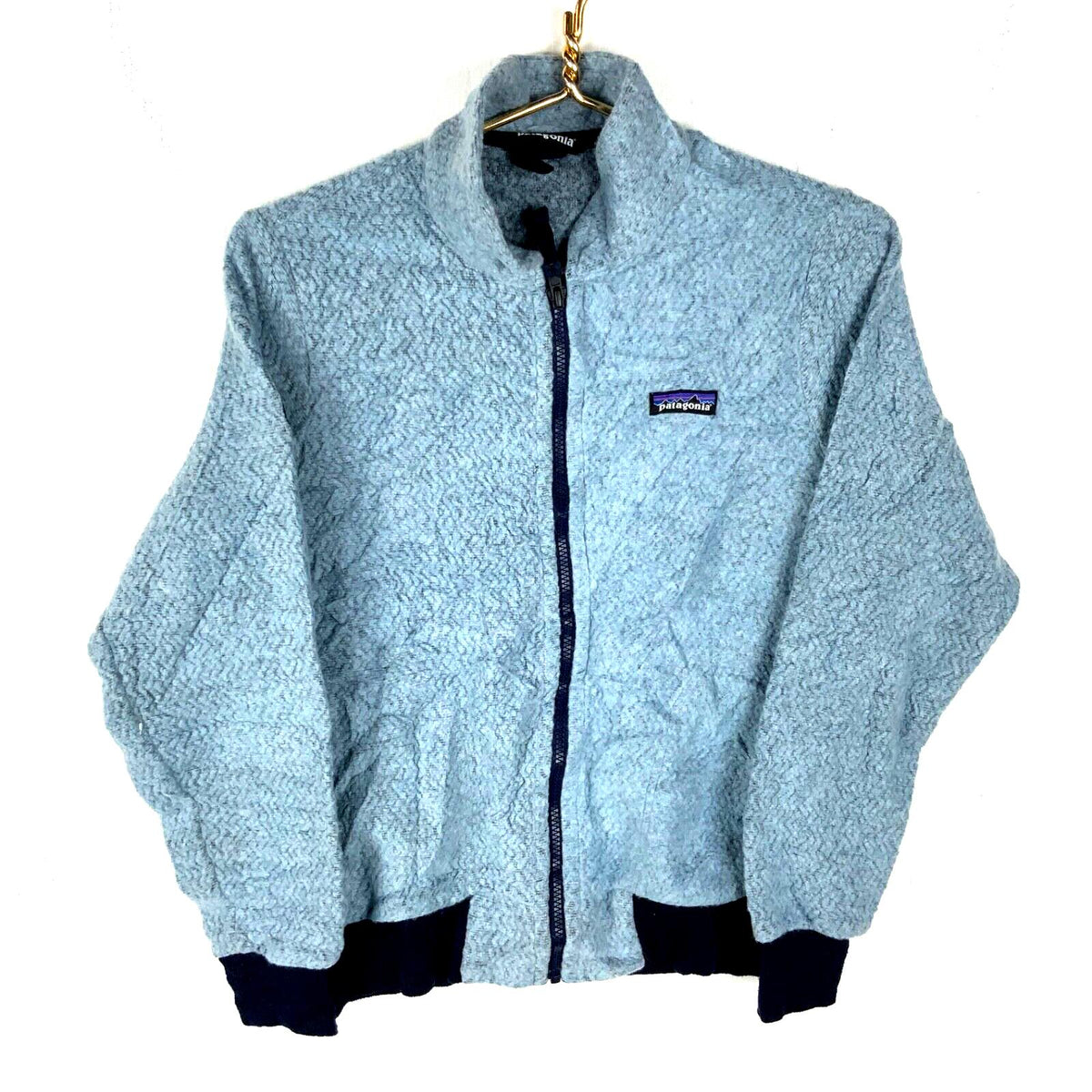 Patagonia Woolyester Fleece Sweater Jacket Womens Small Blue Full Zip Graphic Tee – Everyday Comfort · Perfect For Daily Wear