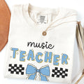 Music Teacher Tee Shirt with Cute Retro Aesthetic Bow Present for New Music Professor or Music Major Teaching Assistant Graduation Gift Graphic Tee – Soft Feel · Top Pick For Any Outfit
