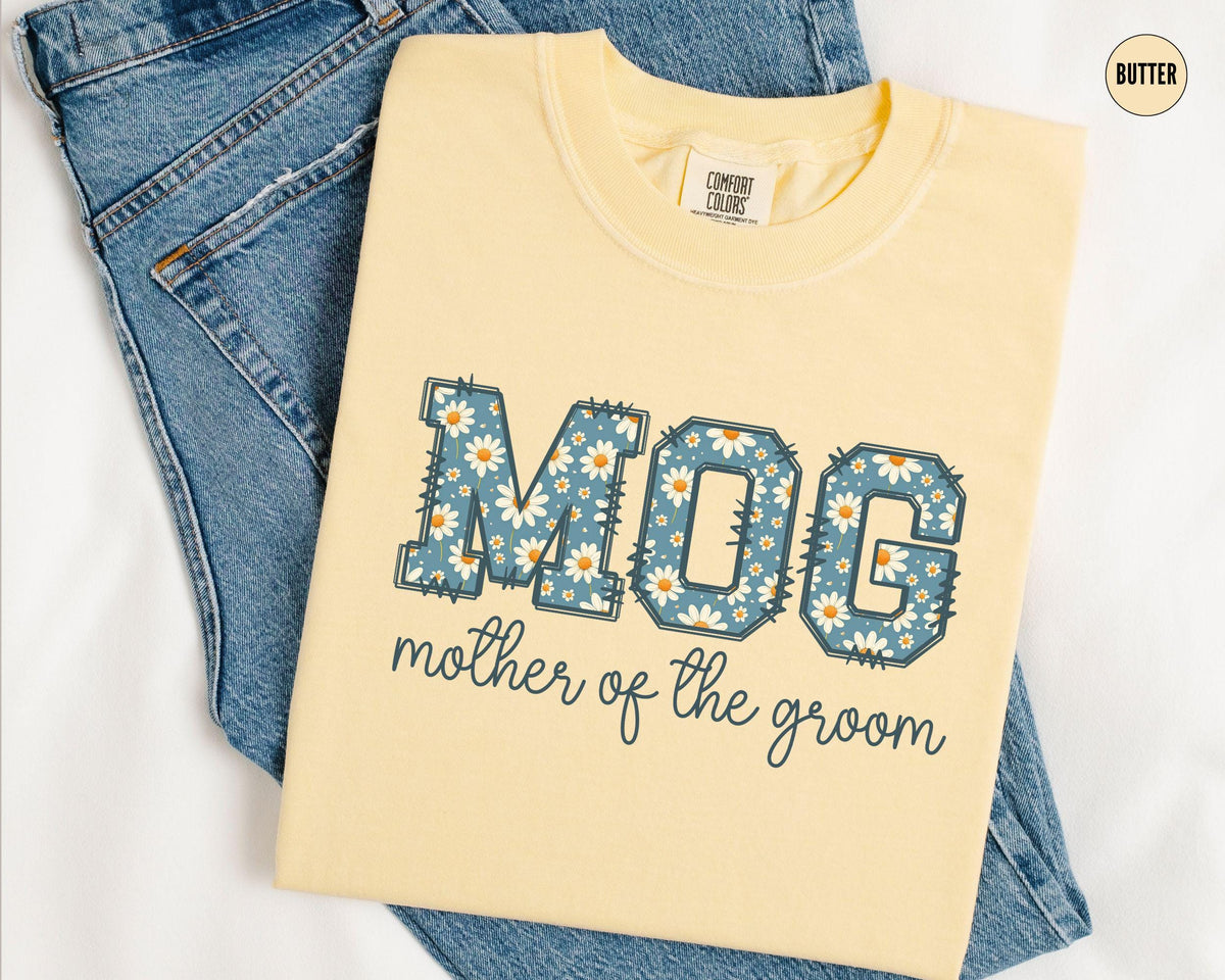 Mother of the Groom Shirt Mom of Groom T Shirt Daisy Tshirt Getting Ready Bridal Party Tee Floral Wedding Party Shirt Graphic Tee – Aesthetic Look · Trending Graphic Apparel