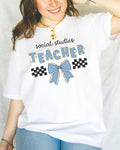 Social Studies Teacher TShirt Cute Congratulations Gift for New Social Studies Teaching Job Graduation Gift Back to School Matching Tee Graphic Tee – Soft Feel · Perfect For Daily Wear