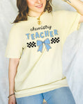Chemistry Teacher Tee Shirt Cute Retro Aesthetic Bow Science Teacher or Professor Matching Science Department Teacher Back to School T Graphic Tee – Premium Graphic · Top Pick For Any Outfit