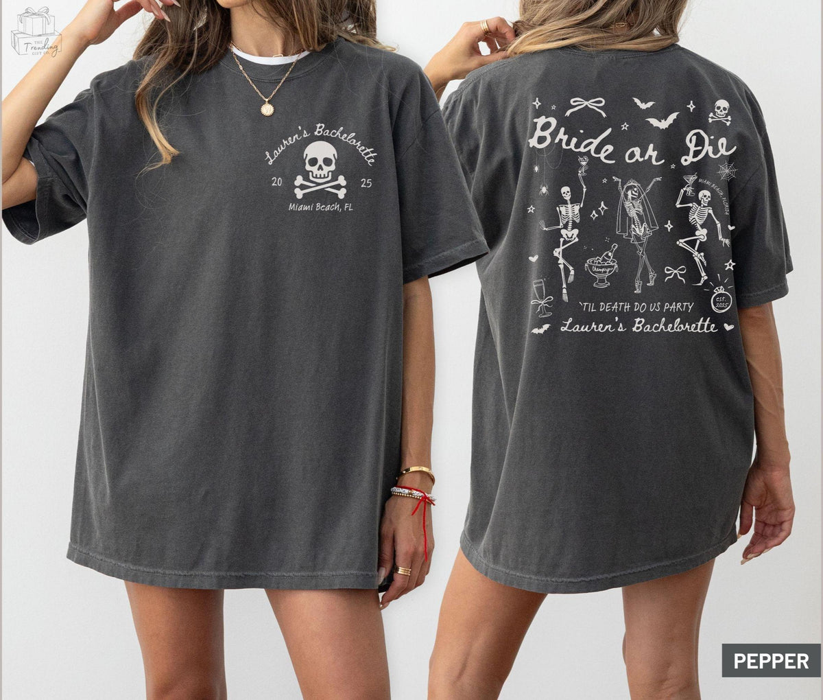 Bride Or Die Bachelorette Party Shirts Til Death Do Us Party Halloween Bachelorette Tshirt Funny Gothic Bride Tshirt Skeleton Bach Favors Graphic Tee – Bold Style · Trending Graphic Apparel