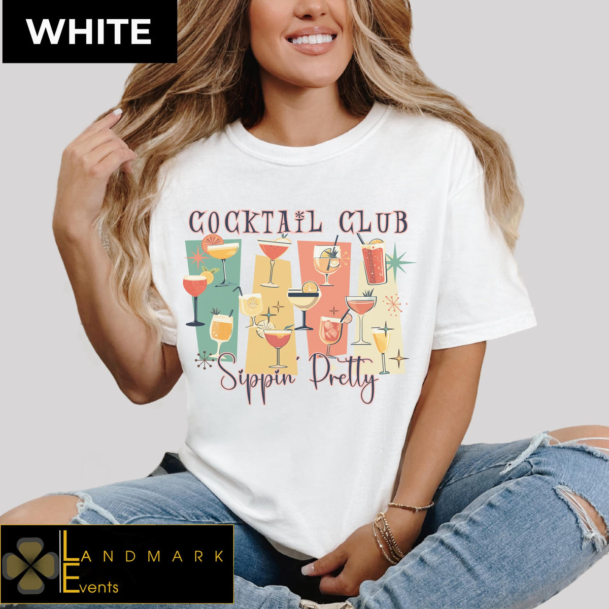 Cocktail Club T shirt 1717 Sippin Pretty Shirt Retro Graphic Tee Adult Unisex T Shirt Women39s Top Cocktails T shirt Graphic Tee – Cozy Vibes · Must-Have Style