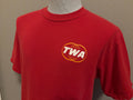 Vintage 90s TWA Trans World Airlines red Tshirt L Graphic Tee – Easygoing Wear · Top Pick For Any Outfit