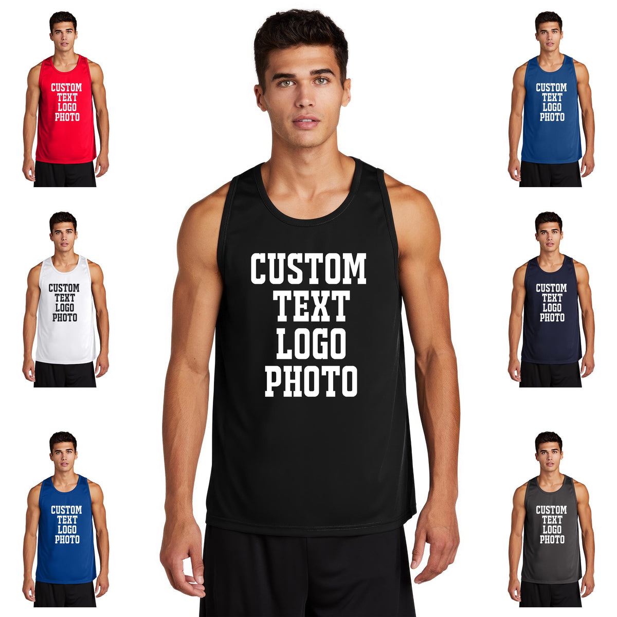 Personalized Quick Dry Tank Custom Name Workout Shirt for Gym Running or Sports Lightweight Moisture Wicking Tank Top Tank Top – Everyday Comfort · High-Quality Print