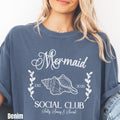 Mermaid Social Club Shirt Summer Beach Lover Shirt Seashell Ocean Lover Gift Vacation Shirt Nautical Coastal Aesthetic Graphic Tee – Premium Graphic · Perfect For Daily Wear