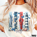 Nautical Lighthouse Shirt Summer Beach Lover Shirt Coastal Lobster Sardines Tee Ocean Lover Gift Fisherman Aesthetic Graphic Tee – Warm & Stylish · Trending Graphic Apparel