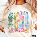 Brushstroke Summer Vibes Shirt Summer Beach Lover Shirt Coastal Aesthetic Flamingo Tee Ocean Lover Gift Beach Vacation Graphic Tee – Everyday Comfort · Top Pick For Any Outfit