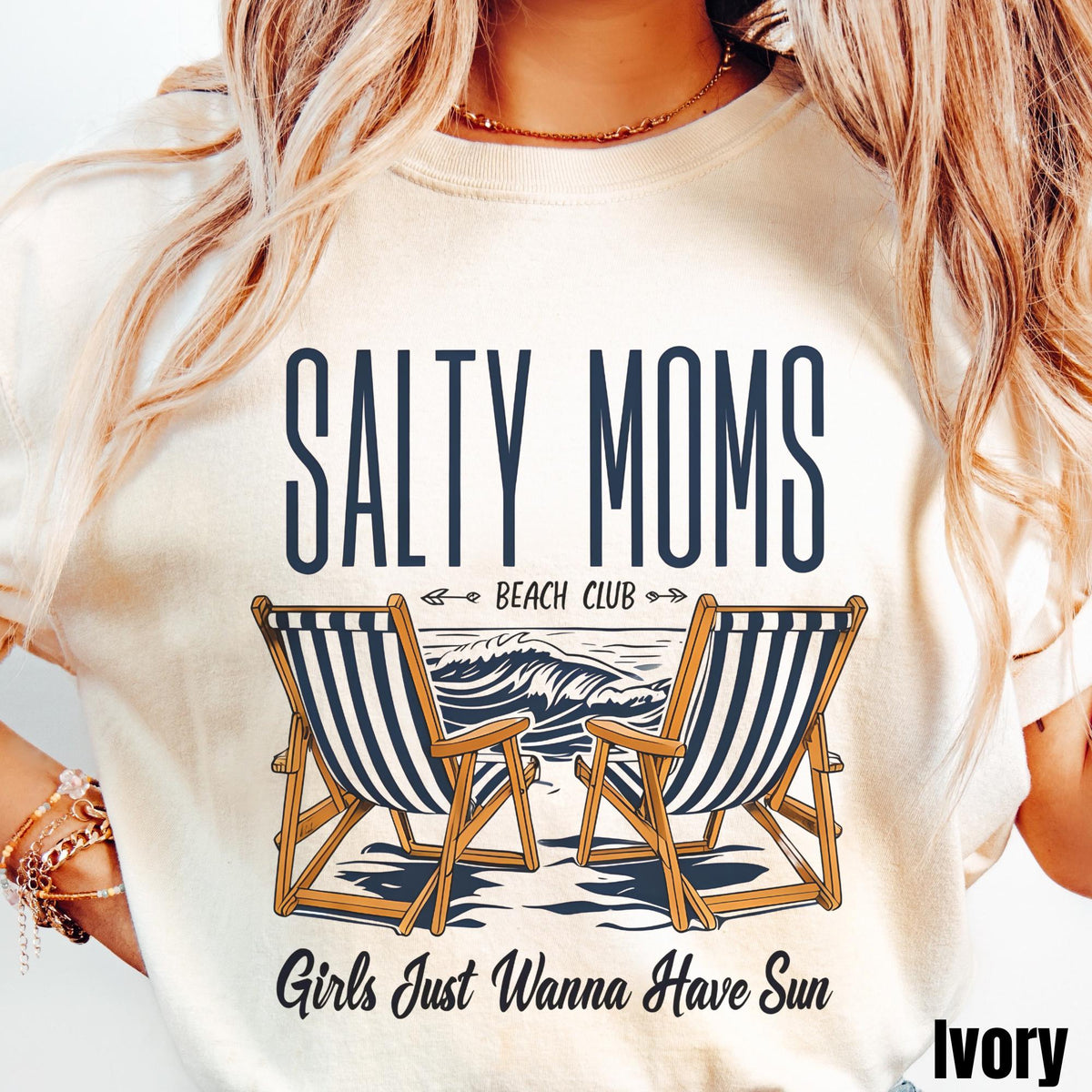 Salty Moms Beach Club Shirt Summer Beach Lover Vacation Shirt Coastal Aesthetic Ocean Lover Gift Womens Beach Days Shirt Graphic Tee – Feel-Good Design · Top Pick For Any Outfit