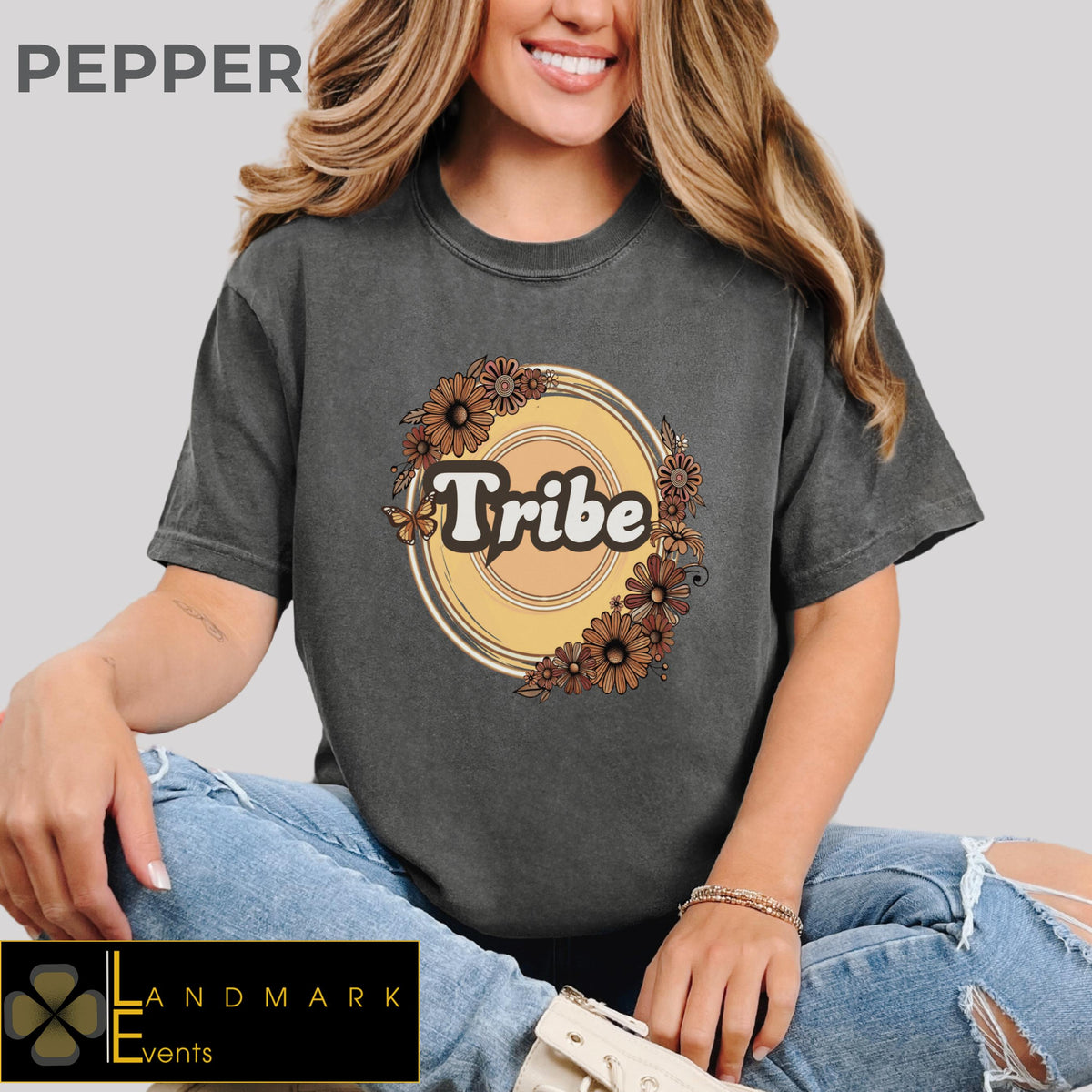Floral Tribe Tshirt shirt Retro Flowers Tshirt Boho Bride Shirt Hippie Bride Graphic Tee Bride Tribe Bachelorette Party Graphic Tee – Warm & Stylish · Perfect For Daily Wear