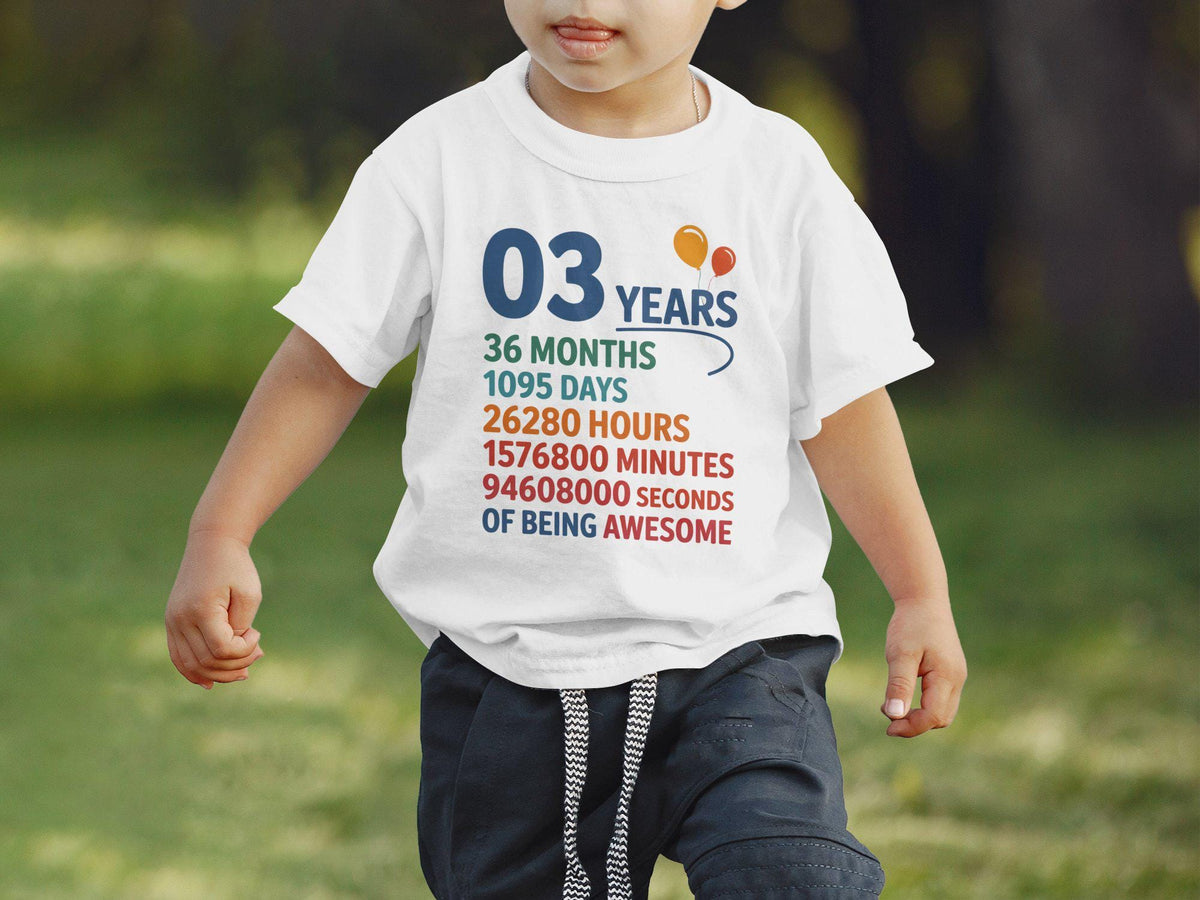 3rd Birthday T Shirt for Boys 03 Years Birthday Shirt for 3 Year Old Cute Boys Birthday T Shirt 3rd Birthday Gift for Boys Graphic Tee – Warm & Stylish · Perfect For Daily Wear