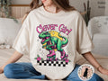 Retro 90s Clever Girl Shirt for Summer Dinosaur Roller Skate Tee Y2K Aesthetic Shirt T Rex Vintage Roller Rink Tshirt Y2K Summer Retro Tee Graphic Tee – Cozy Vibes · Perfect For Daily Wear