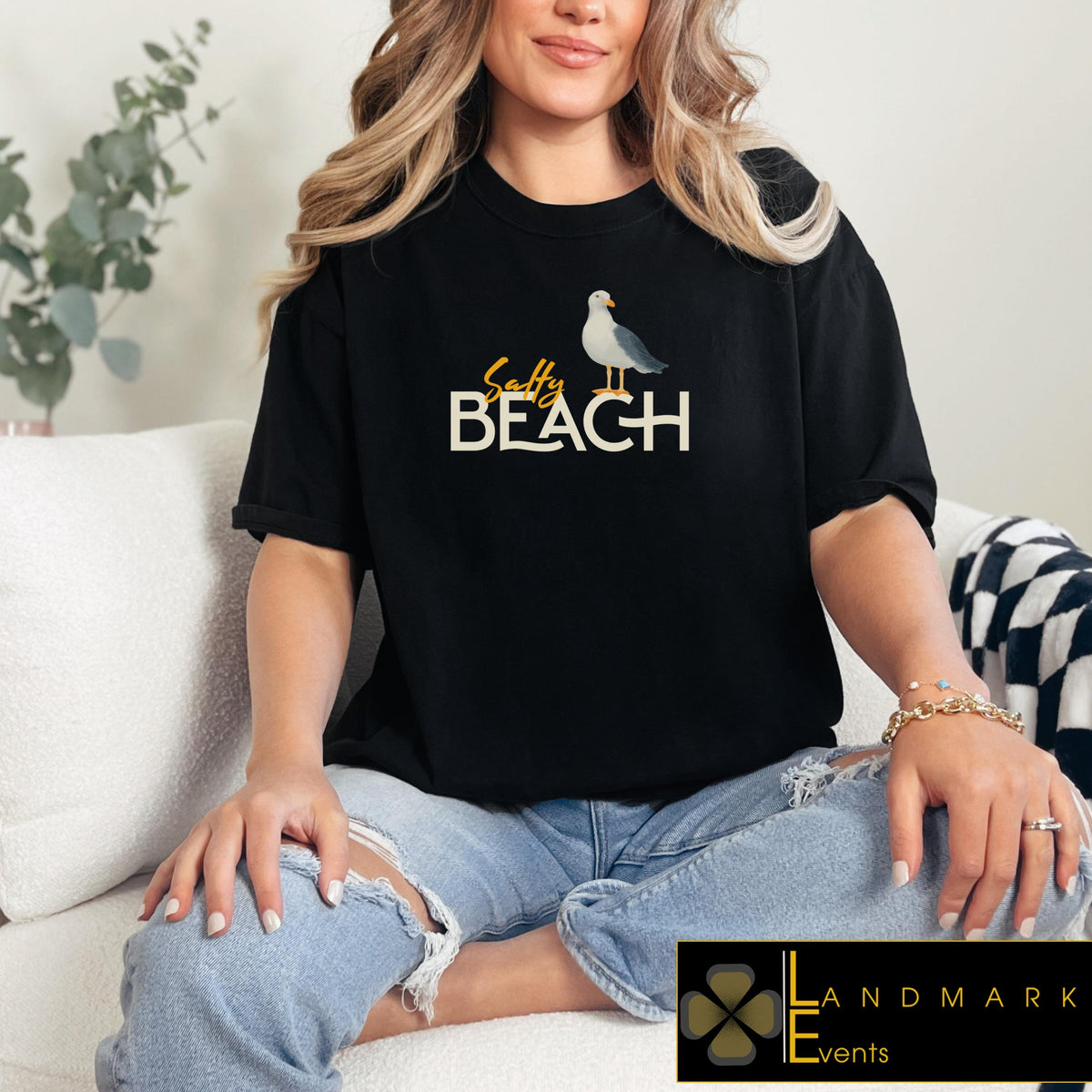 Salty Beach T shirt Beach Vibes Beachy Shirt Salty Shirt Seagull Graphic tee Oversized t shirt 1717 shirt Summer Tee Graphic Tee – Aesthetic Look · Great Gift For Fans