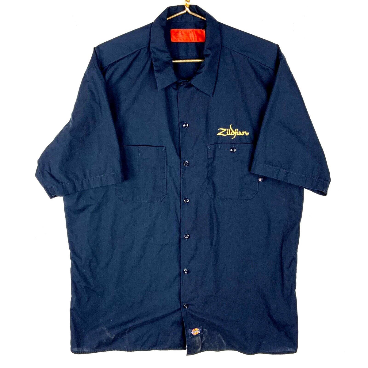 Vintage Dickies Zildjiam Cymbals Shirt XL Blue Short Sleeve Button Up Graphic Tee – Aesthetic Look · High-Quality Print